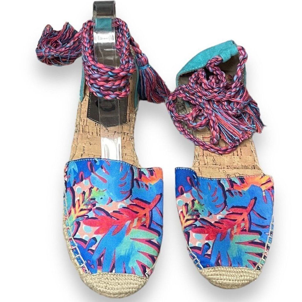 Circus Sam Edelman Lenora Espadrilles Sandals Women's 10 Multicolor Floral Boho - Picture 7 of 16